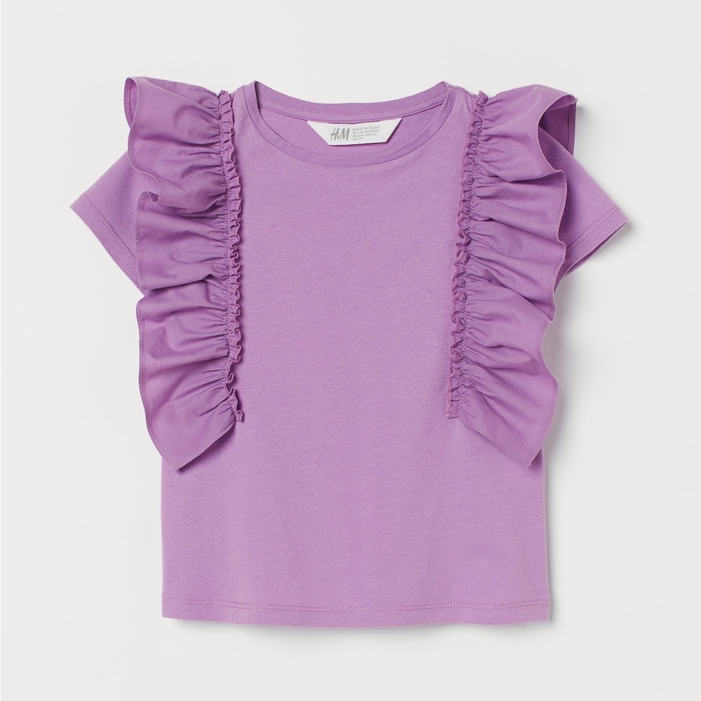 SOLD//Girl’s H&M Ruffle Trimmed Cotton Top